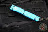 Microtech Ultratech OTF Knife- Double Edge- Turquoise Handle- Black Full Serrated Blade 122-3 TQ