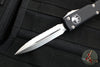 Microtech Ultratech Black Double Edge OTF Knife Satin Full Serrated Blade 122-6
