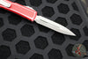 Microtech Ultratech OTF Knife- Double Edge- Distressed Red Handle- Apocalyptic Double Full Serrated Blade 122-D12 DRD