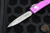 Microtech Ultratech OTF Knife- Double Edge- Distressed Violet Handle- Apocalyptic Double Full Serrated Blade 122-D12 DVI