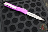 Microtech Ultratech OTF Knife- Double Edge- Distressed Violet Handle- Apocalyptic Double Full Serrated Blade 122-D12 DVI