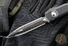 Microtech Ultratech OTF Knife- Double Edge- Tactical- Black Handle- Black Double Full Serrated Blade 122-D3 T