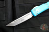 Microtech Ultratech OTF Knife- Tanto Edge- Turquoise Handle- Stonewash Blade 123-10 TQ