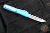 Microtech Ultratech OTF Knife- Tanto Edge- Turquoise Handle- Stonewash Blade 123-10 TQ
