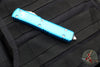 Microtech Ultratech OTF Knife- Tanto Edge- Turquoise Handle- Stonewash Blade 123-10 TQ