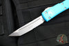 Microtech Ultratech OTF Knife- Tanto Edge- Turquoise Handle- Stonewash Part Serrated Blade 123-11 TQ