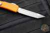 Microtech Ultratech OTF Knife- Tanto Edge- Orange Handle- Apocalyptic Full Serrated Blade 123-12 APOR