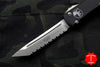 Microtech Ultratech OTF Knife- Tanto Edge- Black Handle- Stonewash Full Serrated Blade 123-12 SLIGHTLY USED