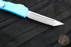 Microtech Ultratech OTF Knife- Tanto Edge- Turquoise Handle- Stonewash Full Serrated Blade 123-12 TQ