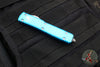 Microtech Ultratech OTF Knife- Tanto Edge- Turquoise Handle- Stonewash Full Serrated Blade 123-12 TQ