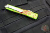 Microtech Ultratech OTF Knife- Tanto Edge- Zombietech Handle- Stonewash Full Serrated Blade 123-12 Z