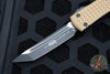 Microtech Ultratech OTF Knife- Tanto Edge- Frag Pattern Tan G-10 Top- Black Plain Edge Blade 123-1 FRGTTAS