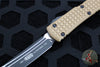 Microtech Ultratech OTF Knife- Tanto Edge- Frag Pattern Tan G-10 Top- Black Plain Edge Blade 123-1 FRGTTAS