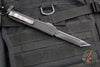 Microtech Ultratech OTF Knife- Delta- Tanto Edge- Frag Black Handle- Black DLC Full Serrated Edge Blade- DLC HW- Nickel Boron Internals 123-3UT-DS