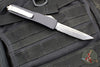 Microtech Ultratech OTF Knife- FLAT TOP- Tanto Edge- LEO EDITION- Blue Black Handle- Stonewash Blade 123-LEO 2016