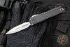 Microtech UTX-85 OTF Knife- GEN III- Double Edge- Black Handle- Stonewash Blade 1232-10