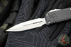 Microtech UTX-85 OTF Knife- GEN III- Double Edge- Black Handle- Stonewash Blade 1232-10