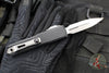 Microtech UTX-85 OTF Knife- GEN III- Double Edge- Black Handle- Stonewash Blade 1232-10