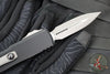 Microtech UTX-85 OTF Knife- GEN IV- Double Edge- Black Handle- Apocalyptic Finished Blade 12324-10 AP