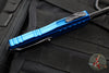 Microtech Cypher II- Single Edge- Blue Handle- Black Part Serrated Edge Blade 1241-2 BL