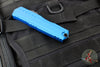 Microtech Cypher II- Single Edge- Blue Handle- Black Part Serrated Edge Blade 1241-2 BL