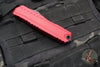 Microtech Cypher II- Double Edge- Red Handle- Black Plain Edge Blade 1242-1 RD