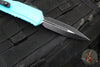 Microtech Cypher II 2024- Double Edge- Turquoise Handle- Black Plain Edge Blade 1242-1 TQ