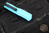 Microtech Cypher II 2024- Double Edge- Turquoise Handle- Black Plain Edge Blade 1242-1 TQ