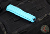 Microtech Cypher II 2024- Double Edge- Turquoise Handle- Black Plain Edge Blade 1242-1 TQ