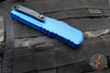 Microtech Cypher II- Double Edge- Blue Handle- Black Part Serrated Edge Blade 1242-2 BL