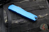 Microtech Cypher II- Double Edge- Blue Handle- Black Part Serrated Edge Blade 1242-2 BL