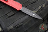 Microtech Cypher II 2024- Double Edge- Red Handle- Black Part Serrated Edge Blade 1242-2 RD