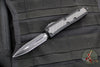 Microtech OTF Knife- Daytona- Tactical- Double Edge- Black With Carbon Fiber Inlay- Black Blade 126-1 TCFIS