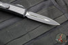 Microtech OTF Knife- Daytona- Tactical- Double Edge- Black With Carbon Fiber Inlay- Black Blade 126-1 TCFIS