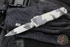 Microtech Luminary OTF Knife- Urban Camo Finished Handle- Urban Camo Finished Plain Edge Blade- Tritium Inlaid Button 1270-1 UCS