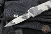 Microtech Luminary OTF Knife- Urban Camo Finished Handle- Urban Camo Finished Plain Edge Blade- Tritium Inlaid Button 1270-1 UCS