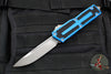 Microtech Scarab II- Single Edge- Blue Handle- Apocalyptic Blade 1278-10 APBL