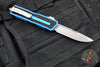 Microtech Scarab II- Single Edge- Blue Handle- Apocalyptic Blade 1278-10 APBL