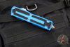 Microtech Scarab II- Single Edge- Blue Handle- Apocalyptic Blade 1278-10 APBL