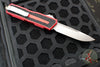 Microtech Scarab II- Single Edge- Red Handle- Stonewash Plain Edge Blade 1278-10 RD
