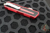 Microtech Scarab II- Single Edge- Red Handle- Stonewash Plain Edge Blade 1278-10 RD