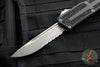 Microtech Scarab II- Single Edge- Black Handle- Apocalyptic Part Serrated Blade 1278-11 AP