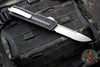 Microtech Scarab II- Single Edge- Black Handle- Stonewash Part Serrated Edge Blade 1278-11