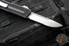 Microtech Scarab II- Single Edge- Black Handle- Stonewash Part Serrated Edge Blade 1278-11