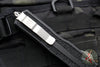 Microtech Scarab II- Single Edge- Black Handle- Stonewash Part Serrated Edge Blade 1278-11