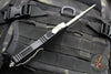 Microtech Scarab II- Single Edge- Black Handle- Stonewash Part Serrated Edge Blade 1278-11