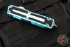 Microtech Scarab II- Single Edge- Turquoise Handle- Stonewash Part Serrated Edge Blade 1278-11 TQ