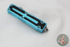 Microtech Scarab II- Single Edge- Turquoise Handle- Stonewash Part Serrated Edge Blade 1278-11 TQ