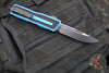 Microtech Scarab II- Single Edge- Blue Handle- Black Plain Edge Blade 1278-1 BL