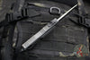 Microtech Scarab II 2024- Single Edge- Natural Clear Finished Handle- Black Plain Edge Blade 1278-1 NC